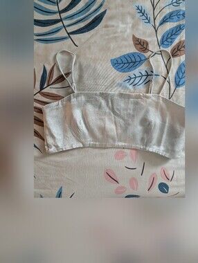 Zara Silver Satin Cami Top